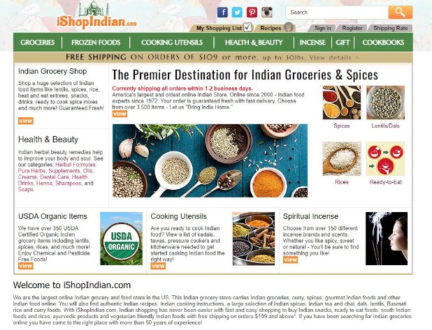 best Indian Grocery Online Stores in USA.