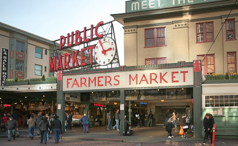 Pike Place Market in Seattle in Washington