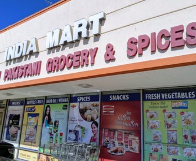 India Mart, shelves, shopping in aisles Indian Grocery store