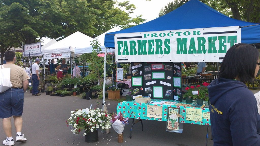 An image of a vendor booth at the Proctor Farmers Market