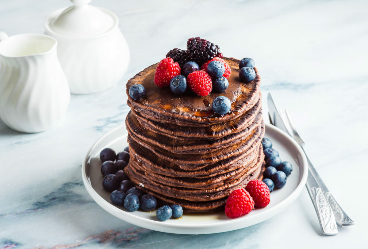 A picture of chocolate gluten free pancake